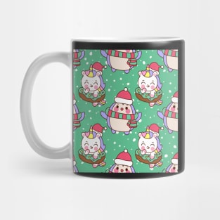 Unicorn Penguin Kawaii Christams Mug